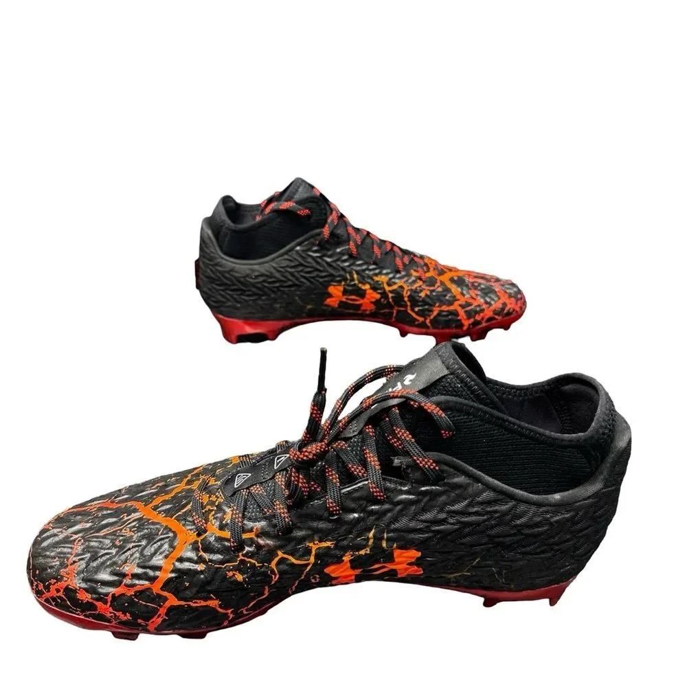 Under Armour Spotlight Clone 4.0 Football Cleats Black Orange Men's 12 BNIB